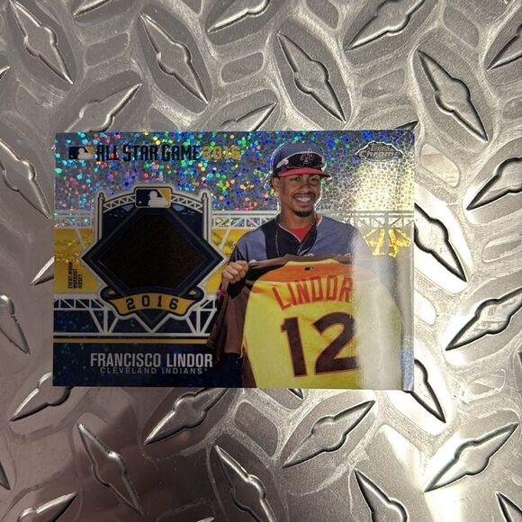2016 topps chrome update all-star stitches francisco lindor mint condition - Picture 2 of 3